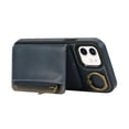 thumbnail image 3 of Allytechgroup Stylish iPhone 11 Wallet Case, Secure Phone Case for Apple iPhone 11, Multi-functional and Durable, Ring Holder Hand Wrist Stand Shockproof Case for Women Men, Blue, 3 of 7