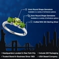 thumbnail image 2 of Gem Stone King 925 Sterling Silver Green Peridot and Green Chrome Diopside Engagement Ring for Women | 2.00 Cttw | Round 6MM | Gemstone August Birthstone | Size 9, 2 of 6