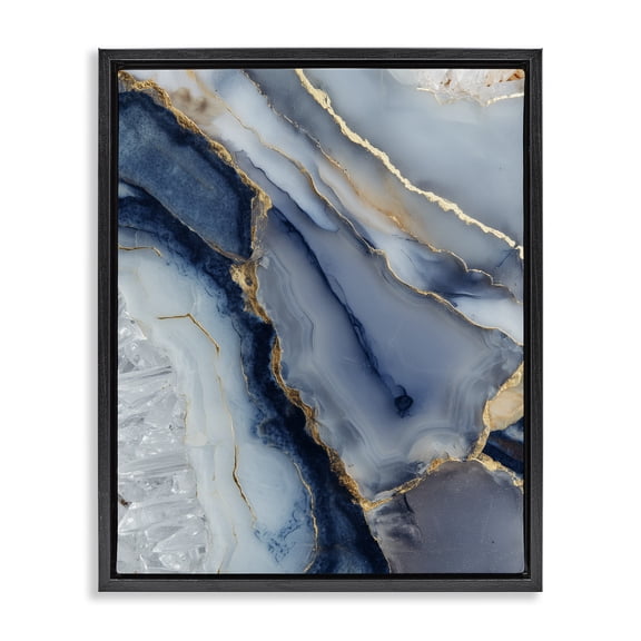 Stupell Industries Contemporary Crystal Twilight Cracks Black Floating Frame Canvas Art, 17 x 21, by Svetlana Aleynikova
