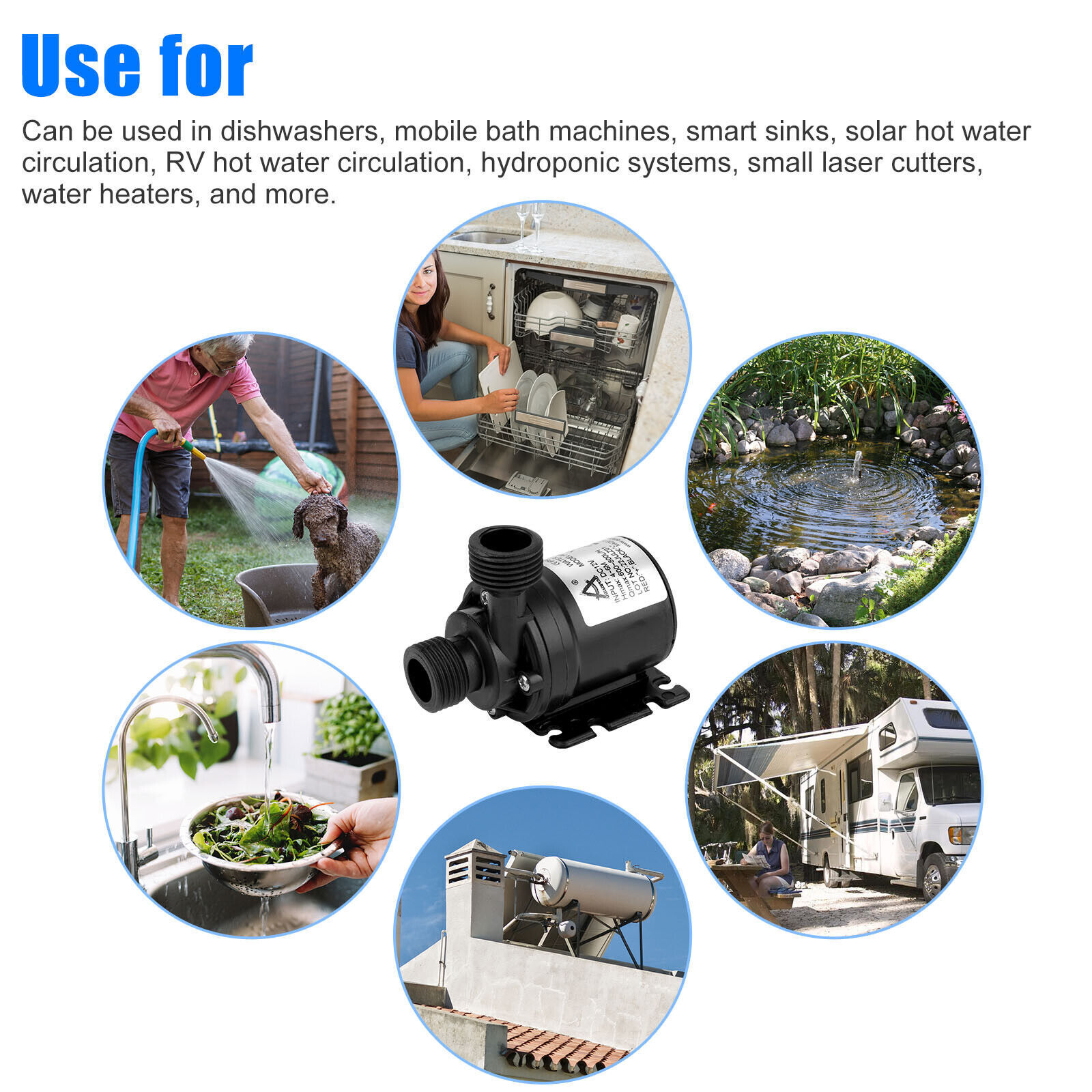 12V High Pressure 800L/H Brushless Submersible Water Pump Automatic Self-priming