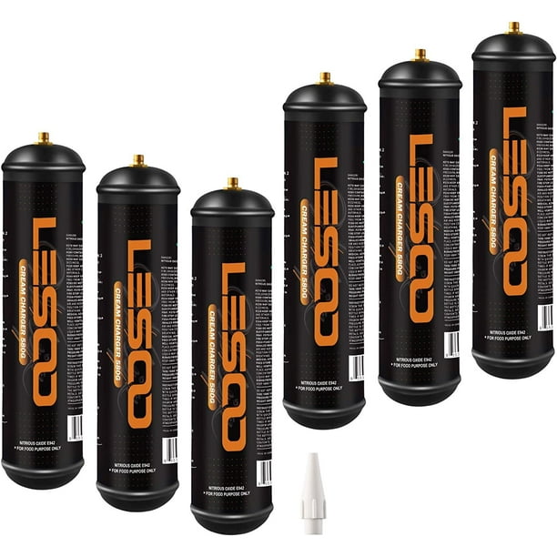 LesooWhip 615g Whipped Cream Charger 1 Box Pure N2O Tank 0.99 Liter