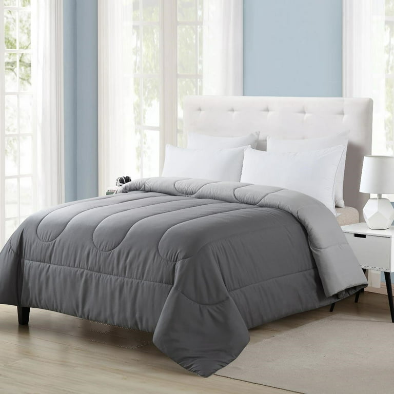 Mainstays Circle Ruched Solid Microfiber Comforter 