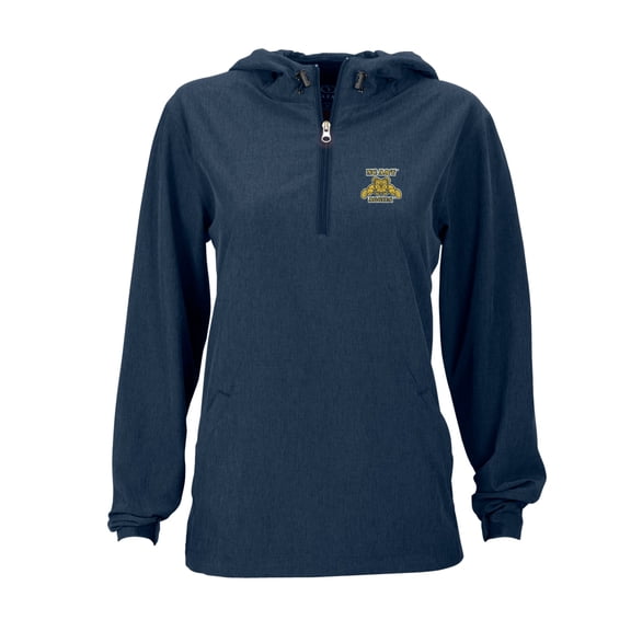 Women's Navy North Carolina A&T Aggies Pullover Stretch Anorak Jacket