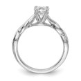 thumbnail image 2 of Solid 14k White Gold Peg Set Solitaire Engagement Ring with CZ Cubic Zirconia Size 6.5, 2 of 8