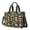 Mushroom and Pinecone Green Pattern, variant on Mushroom and Psychedelic Purple Pattern Canvas Messenger Tote Bag, Laptop Shoulder Bag with Multi Pockets & Removable Strap, Large Capacity Gifts for Women Men Teacher Nurse