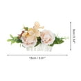 thumbnail image 2 of Unique Bargains 1 Pc Women's Styling Simulated Flowers Side Comb for Parties Beige Polyester Fabric Iron, 2 of 4