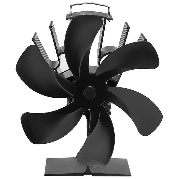 6 Blades Lightweight Stove Fan Heat Powered Log Wood Burner Top Fan