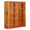 thumbnail image 3 of Concepts in Wood 8 Shelf Double Wide Wood Bookcase, 48 inch Tall - Oak Finish, 3 of 4