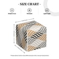 thumbnail image 4 of Lsque Geometric Printed Tissue Box Cover Holder, Facial Paper Organizer Dispenser,Square with Bottom Belt, PVC Leather Decorative Organizer, 4 of 8
