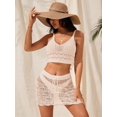 thumbnail image 5 of Women's Crochet Knit Swimsuit Bathing Suits Cover up Vest Top Hollow Out Beachwear Crop Tank Tops, 5 of 5