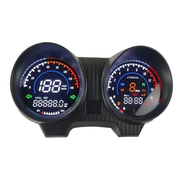 Velocímetros digitales para motocicletas con medidor retroiluminado Tablero de instrumentos de motocicleta V