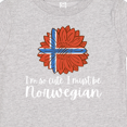 thumbnail image 4 of Inktastic I'm So Cute, I Must Be Norwegian Sunflower Norway Flag Boys or Girls Baby T-Shirt, 4 of 5