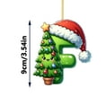 thumbnail image 4 of 2D Acrylic Christmas Tree 26 Letter Pendant Decorative Gift Family Christmas Party Pendants, 4 of 4