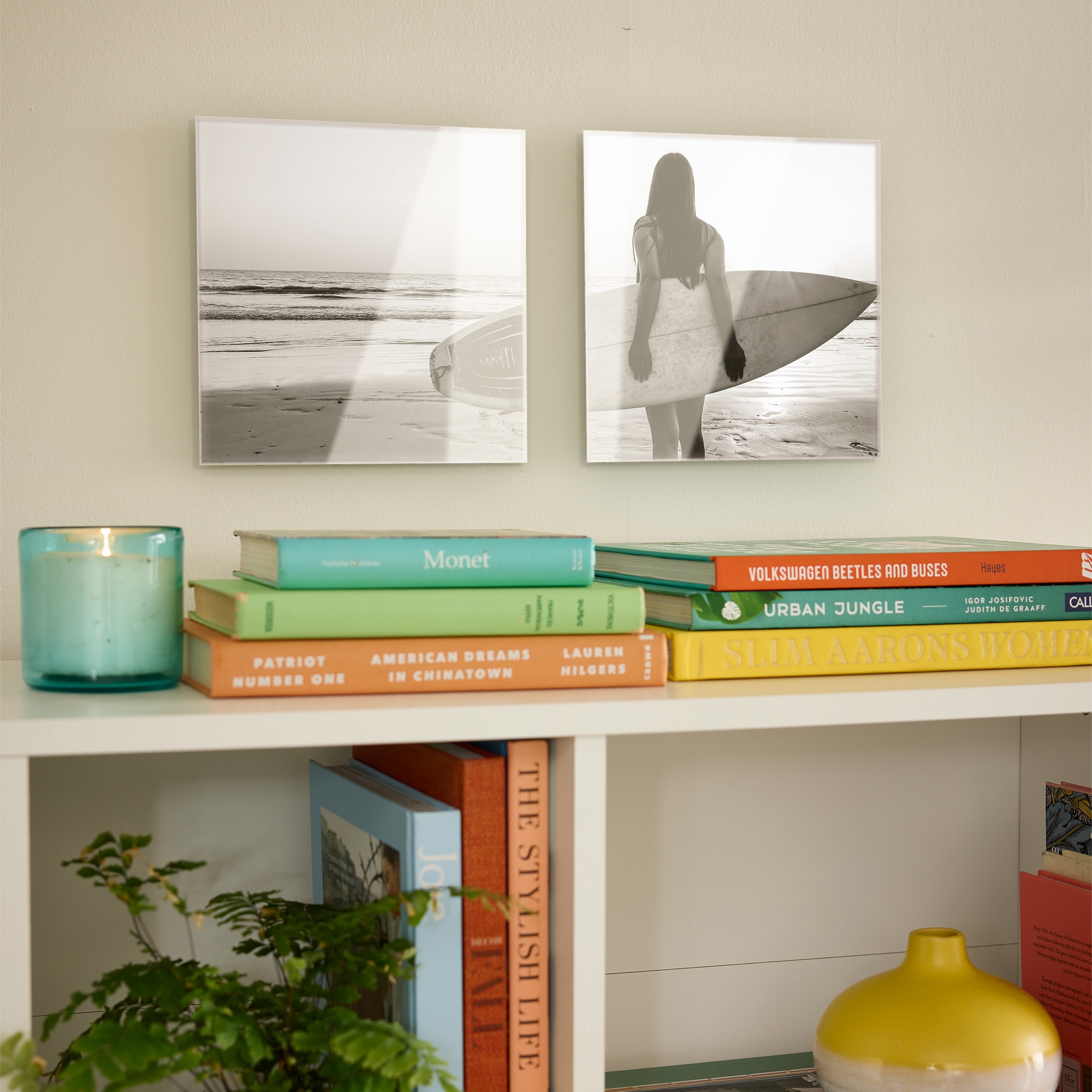 TilePix Nail Free Glass Frame, 2-Piece Split Image