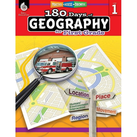 180 Days of Practice 180 Days(tm) Geography for First Grade: Practice, Assess, Diagnose, (Paperback)