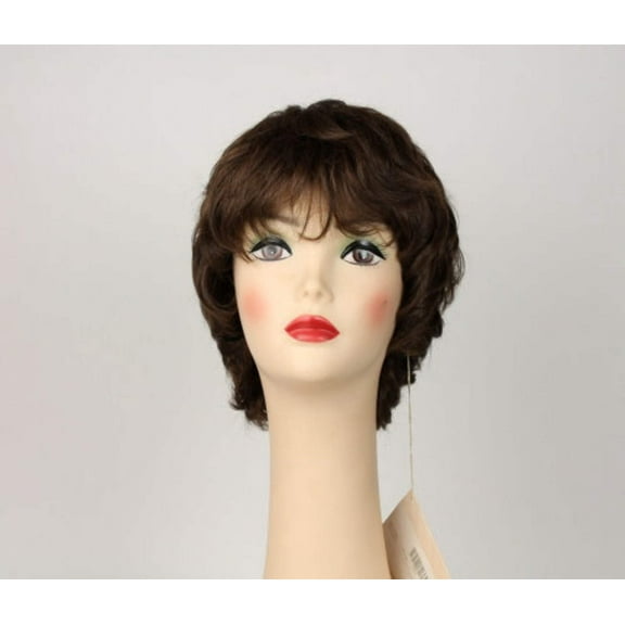 European Human Hair Freeda Wig Linda Medium Brown With Highlights Size M