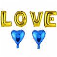 thumbnail image 1 of Juego de 6 globos de aluminio con letras de amor para decoración de bodas, cumpleaños, propuestas y fiestas (dorado), 1 of 2