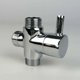 thumbnail image 1 of Válvula desviadora, Macho G1/2; Adaptador T para grifo de latón, accesorios para grifo de ducha de baño cromado, desviador de agua, válvula de llenado de 3 vías, macho, 1 of 5