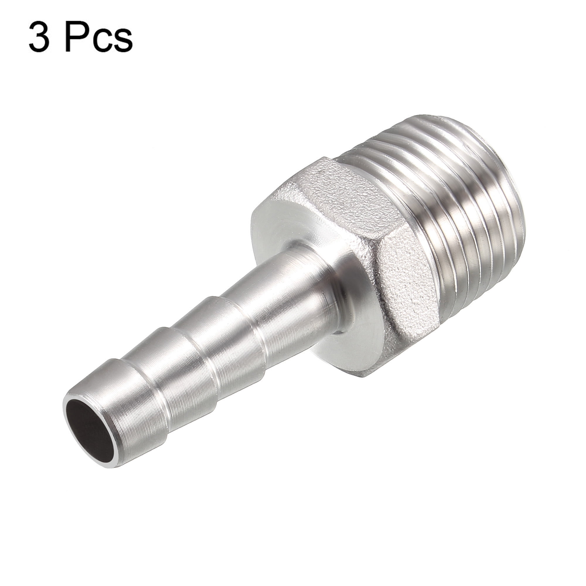 Details about   Stainless Steel Barb Hose Fitting Connector 10mm Barbed x G1/2 Male Pipe 3pcs 