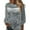 Grey, variant on ManxiVoo Sparkly Sequin Tops for Women Chic Evening V Neck Long Sleeve Shirts Glamorous Blouse Plus Size Party Club Attire L Size Blue
