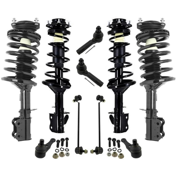 Front & Rear Complete Coil Spring Struts for Kia Spectra 2001-2004 w Sway Bar