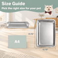 thumbnail image 6 of 1 pack-17.72'' Lx 13.78'' W x 2.76'' H Low Entry Stainless Steel Cat Litter Box, 6 of 8