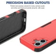 thumbnail image 2 of Allytechgroup Compatible for Apple iPhone 16, Rugged Shockproof Military Grade Protection Dual Layers Hard PC TPU Phone Case for iPhone 16, Red, 2 of 5