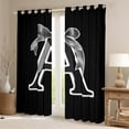 thumbnail image 2 of Erosebridal Kawaii Initial Letter Curtains for Living Room, Monogrammed A 30%-50% Blackout Curtains Set of 2 (52x63), Cool Ribbon Cow Curtains and Drapes (52x63), Window Curtains Bedroom Decoration, 2 of 6