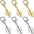 thumbnail image 1 of Cylindrical Magnetic Necklace Clasps Gold & White 6mm, 1 of 5