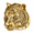 Gold, variant on Men Tiger Head Ring in Stainless Steel with Engraved Stripes, Raised Ears and a Sculpted Muzzle, US Sizes 7-12, Wildlife Birthday Gift for Brothers and Partners