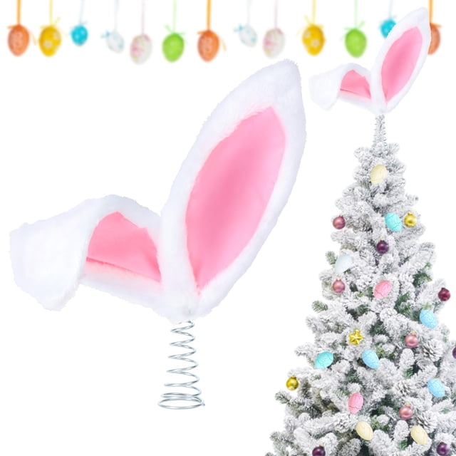 Decoración de árbol de Pascua con orejas de conejo Guotwozi para árbol de Navidad