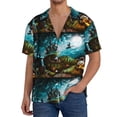 thumbnail image 3 of KLL Halloween night 1 Print Men's Shirt Short Sleeve Button Down Summer Cuba Beach Shirts- 4X-Large, 3 of 7