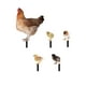 thumbnail image 1 of Juego de 5 piezas de escultura de pollo, estaca de jardín, estatua de animal, estacas de jardín para caminos, 1 of 9