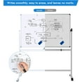 thumbnail image 5 of Rolling White Board on Wheels 48x32 inch Double Side Magnetic Dry Erase Board with Stand, Aluminum Frame Easel Mobile Standing Whiteboard for Office, Classroom & Home, 5 of 9