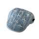 thumbnail image 1 of Gorra plana de mezclilla unisex con detalles desgastados y bordados, 1 of 2