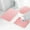 Pink, variant on 3 Piece Bathroom Rug Set - Absorbent Memory Foam Bath Mat, Contour Toilet Mat, and Lid Cover - Non-Slip and Machine Washable ( Pink )