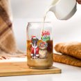thumbnail image 3 of Santa is Coming Boxer Merry Christmas Xmas Noel Truck Tree 16oz Glass Cup Mug Boxers Dog Lover Gifts Idea Glass Can - 02023, 3 of 5