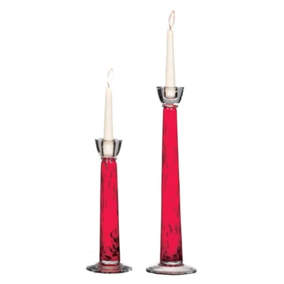 Glass Candleholder Set