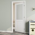 thumbnail image 2 of 30" x 80" Half Panel Frosted Glass Interior Door Slab, Solid Core Door Panel as Barn Door, Pocket Door, French Door, Prehung Door - as Panty Door, Closet Door, Pre-finished & Paintable, White, 2 of 9