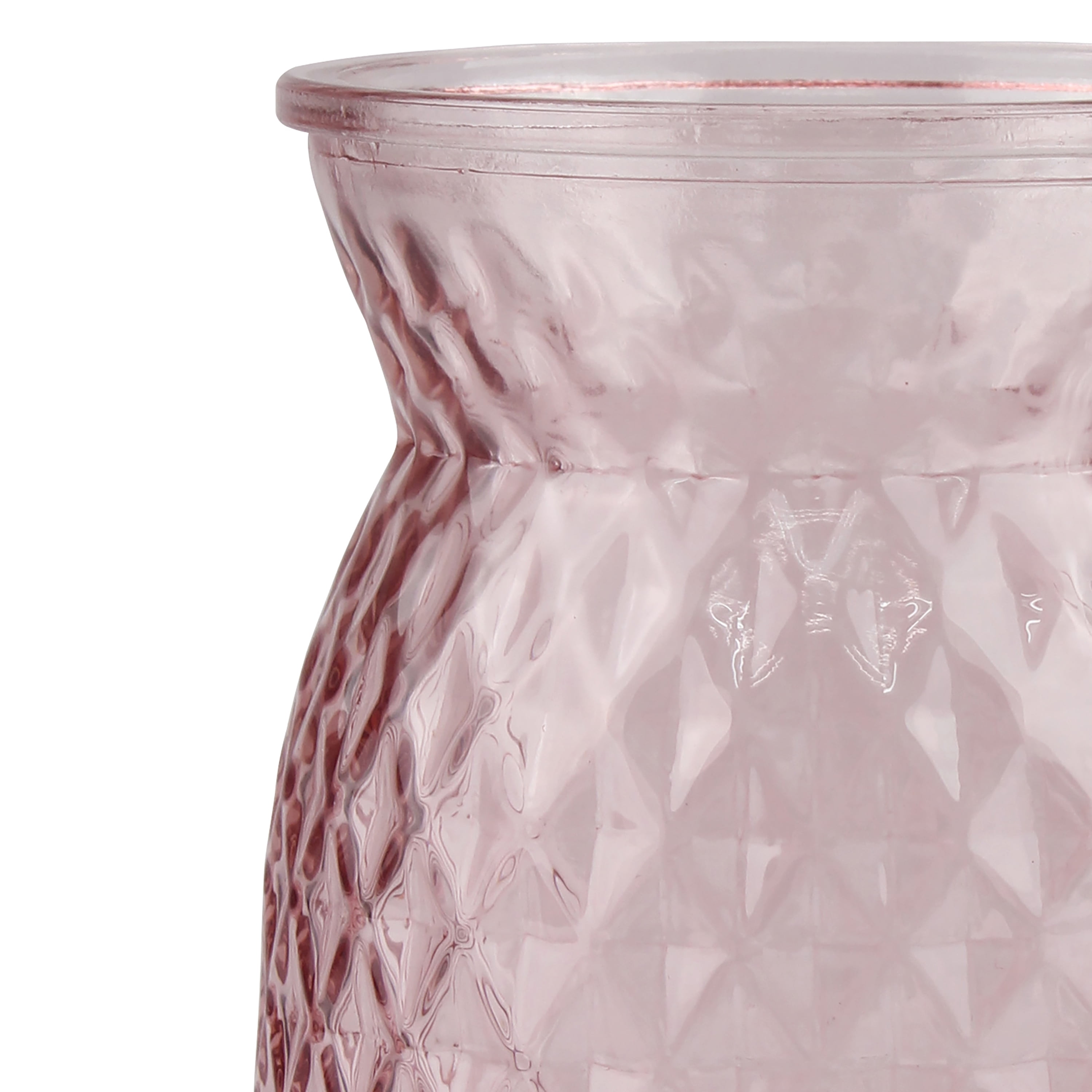 Mainstays Decorative Tabletop Glass Vase, 6", Pink