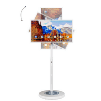 32-Inch Portable TV with Incell Touch Screen, 1080P Rolling Smart TV, 8G RAM 128G Storage, Android OS, Built-in Battery, Full Swivel Rotation, Remote Control, Ideal for Trade Show, Brainstorm Meeting