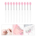 thumbnail image 1 of LRXIYODE 10Pcs Portable Transparent Silicone Lip Brush Applicators for Precise Lipstick Application, 1 of 8