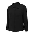 thumbnail image 5 of Mgmyaa Button Down Shirts for Women V Neck Rolled Up Long Sleeve Tops Elegant Dressy Blouses Business Casual Outfits with Pocket, 5 of 7
