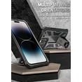 thumbnail image 3 of Poetic Spartan Case for iPhone 14 Pro, Full Body Rugged Case with Kickstand, Metallic Gun metal, 3 of 6