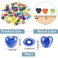thumbnail image 5 of 100Pcs Random Color 10mm Handmade Porcelain Beads Heart Ceramic Beads Ceramic Loose Beads Spacer Beads for DIY Jewelry Making Hole:1.8mm DIY, 5 of 6