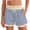 *Blue, variant on ClodeEU Women's Summer Striped Drawstring Shorts with Pockets,Casual Loose Fit Elastic Waist Bottoms Black,Womens Plus M