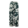 thumbnail image 5 of Dress Pants Women Petite High Waisted Wide Leg Summer Beach Vacation Pants Boho Lounge Casual Palazzo Trousers, 5 of 9