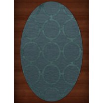 Dalyn Dover Area Rug DV14 Dv14 Teal Circles Rings 10' x 14' Oval