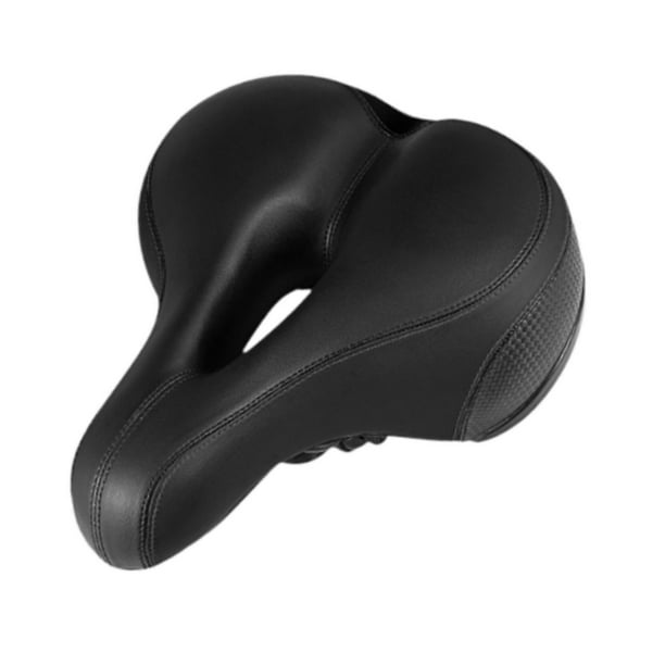 Acolchado de espuma viscoelástica para asiento de bicicleta con tira reflectante, fácil de instalar, resistente al desgaste y antiarañazos, repuesto Negro