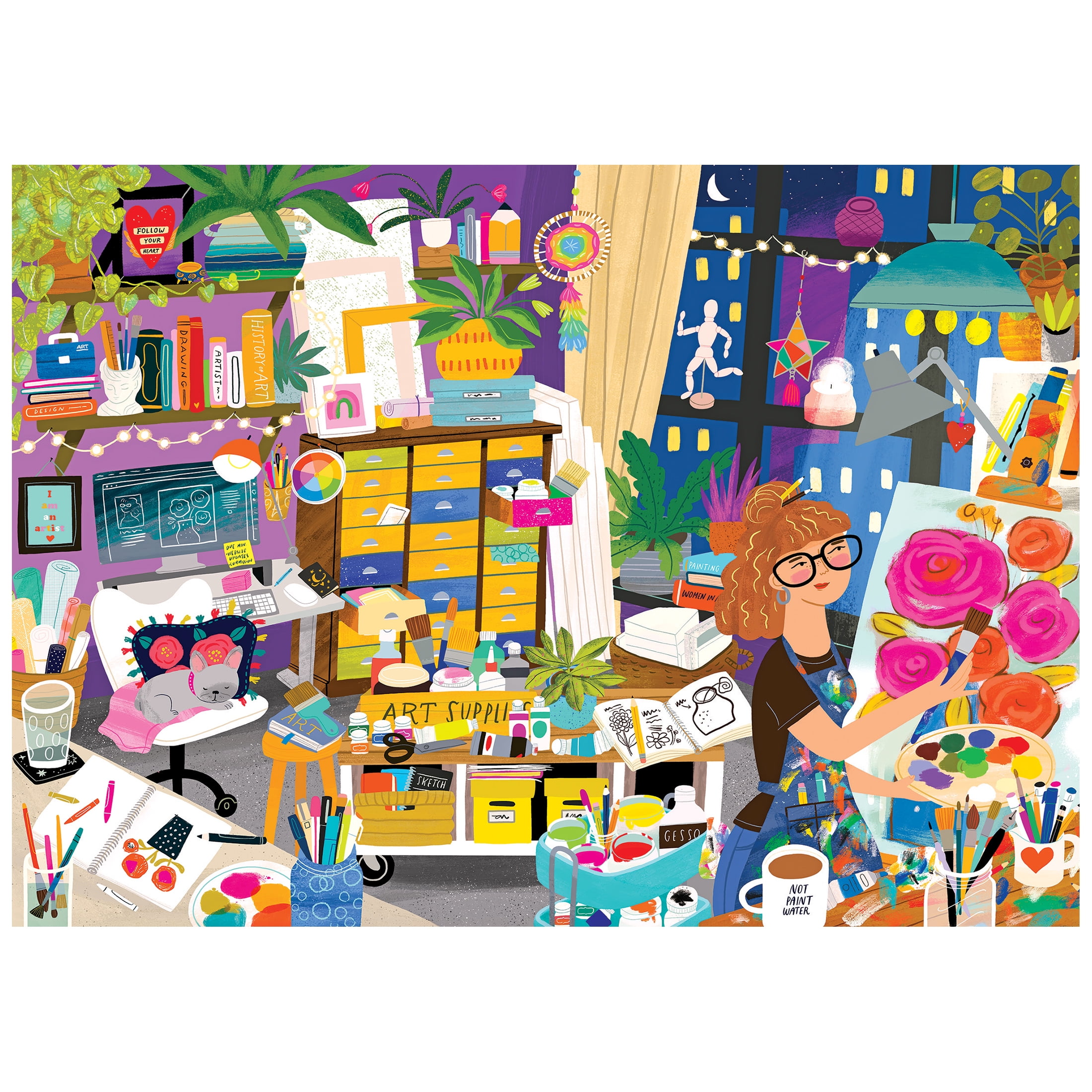 RoseArt - Colorluxe 1000 pièces -Atelier d'art - Puzzle à emboîter pour adultes